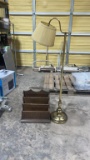 Magazine rack & floor lamp