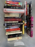 Tub of misc paperback books & cookbooks