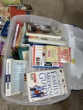 Tub of misc medical guides & home remedies books
