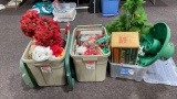 3 tubs of Christmas items