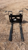 Agrotec small Pallet forks for skid steer