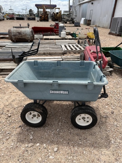 Dumping garden cart