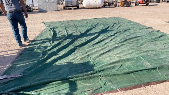 17x22 brown & green tarp