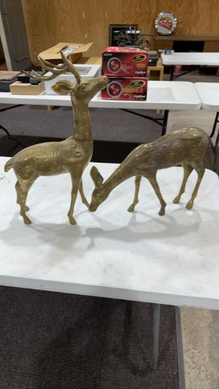 Brass deer set
