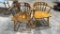 2 oak chairs