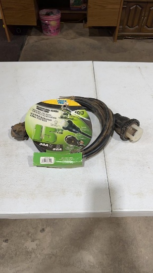 New 30amp-50amp 15ft RV power cord