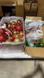 2 boxes of Christmas ornaments