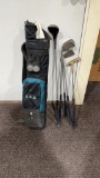 Kids golf clubs w/bag & dart game