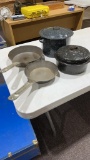 Lot of campfire pots & pans