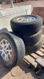 Set of 4 LT 265/70R17 Chevy tires and rims