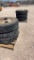 Lot of 6 11R22.5 truck tires and rims
