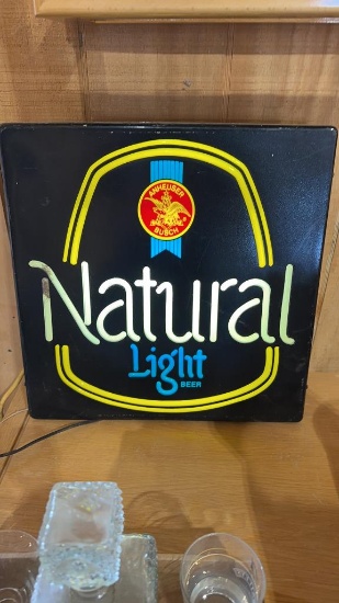 Natural Light lighted bar sign