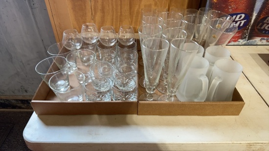 2 Boxes Of Misc Bar Glasses