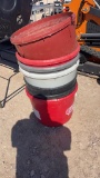 Lot of 6 poly buckets