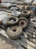 Pallet of misc small tires & rims