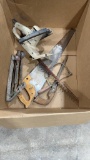 Lot of saws, rasps & hedge trimmer