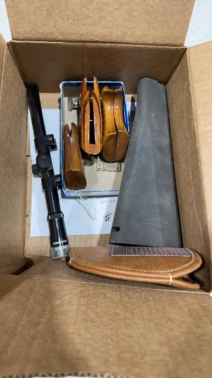 Box of misc gun attachments