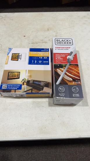9" electric knife & tv mount