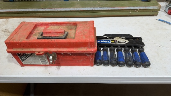 Toolbox of misc tools & screwdriver set