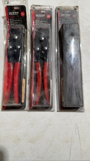 Lot of 3 unused glass tube cutters