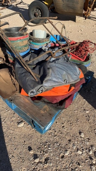Pallet of horse supplies