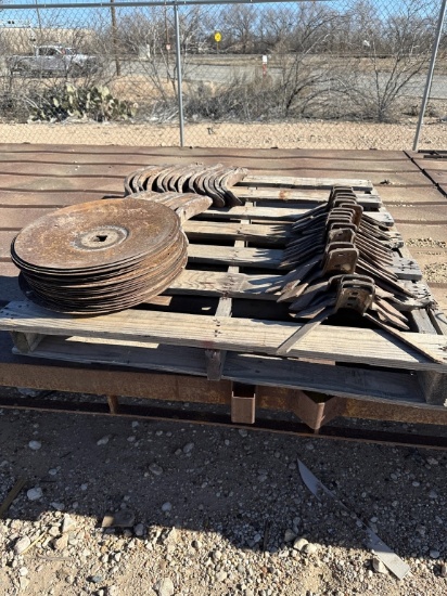 Pallet of sweeps, discs & chisel points