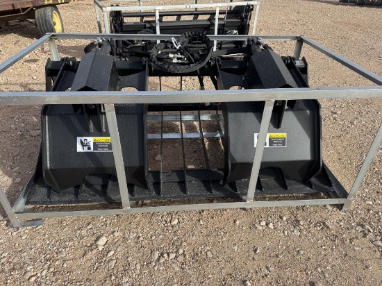 72" Rock Grapple Bucket for skid Steer