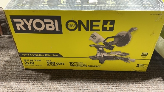 RYOBI 18V 7-1/4" sliding miter saw-TOOL ONLY