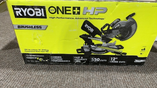 RYOBI 18V 10" sliding compound miter saw kit