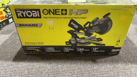 RYOBI 18V 10" sliding compound miter saw kit