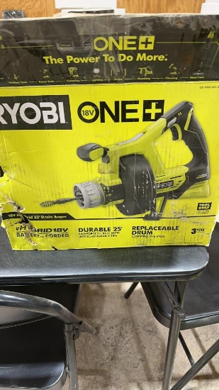 RYOBI 18V hybrid 25’ drain auger