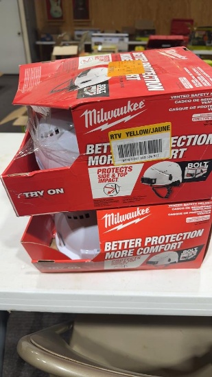 2 Milwaukee vented safety helmets