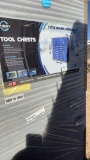 7' Blue workbench 16 drawers