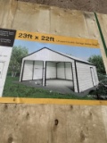 23x22' Portable Metal Shed