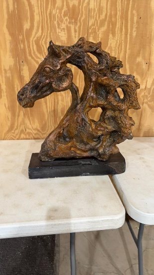 Heavy horse head sculpture