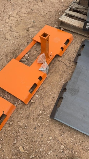 3/8" Skid Steer Mount Plate W/2" Trailer Hitch