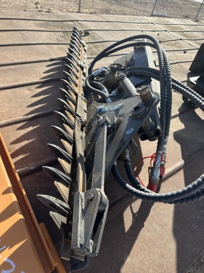 Hedge trimmer for mini skid steer