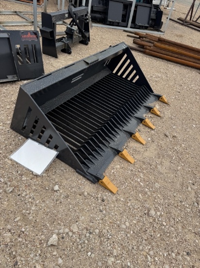 Landhonor 66" Rock Bucket for skid steer