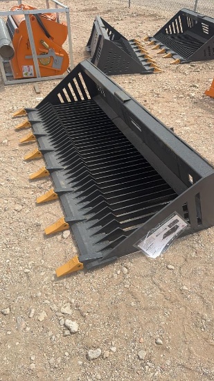 Landhonor 84" Rock Bucket for skid steer