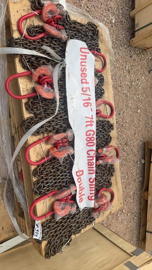Pallet of 8 7' double leg lifting chain sling