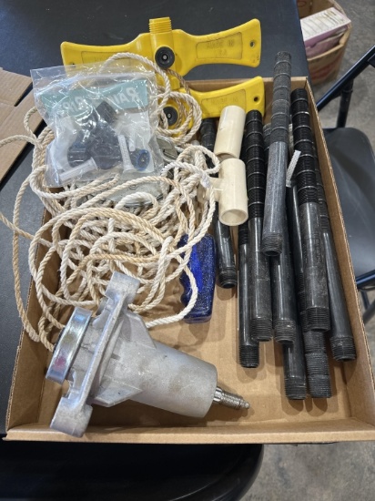Sprinkler raisers & nozzles, mower spindle,