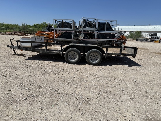 16’ utility trailer w/mounted toolbox