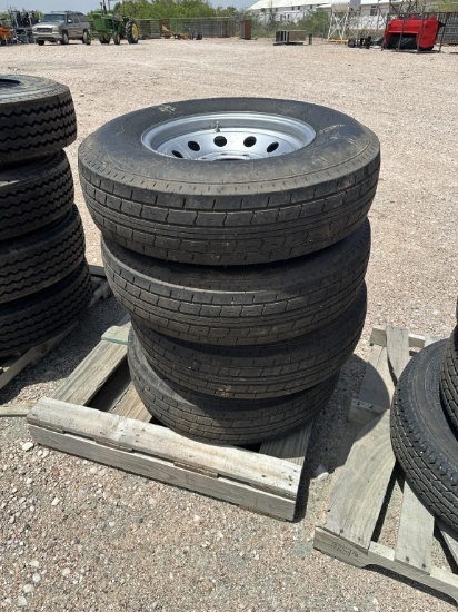 Set of 4—-235/80R16 tires & wheels