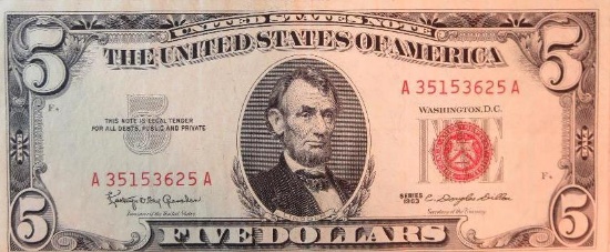 1963 $5 US Note