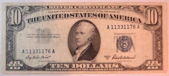 1953 A $10 Silver Certificate