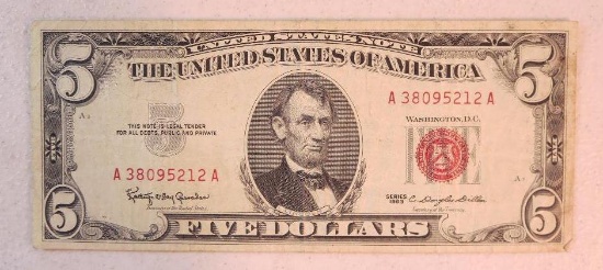 1963 $5 US Note