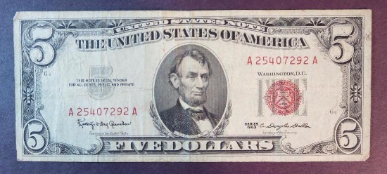 1963 $5 US Note