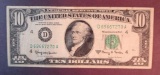 1963 A $10 Federal Reserve Note