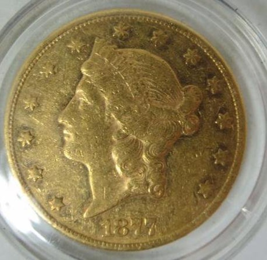 1877-S Liberty Head Double Eagle Gold Coin