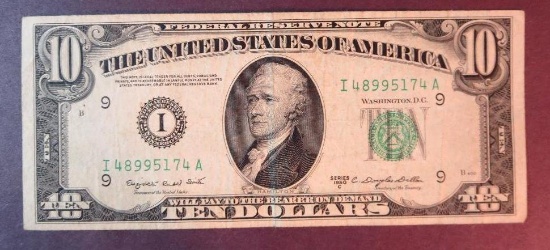 1950 C $10 Federal Reserve Note